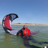 Kitesurf self rescue, South Lancing