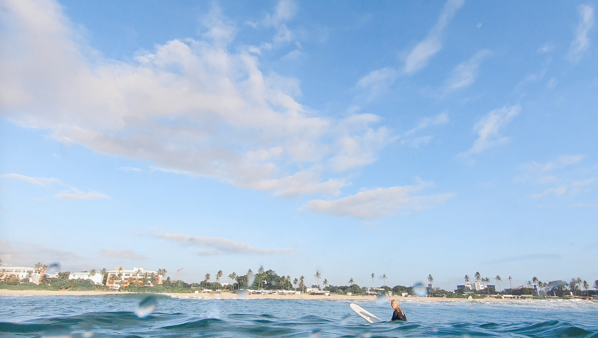 Waiting for a set, Oyster Bay Beach - Coco Beach