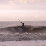 SUP surfing with a foil at Ruby Bay