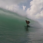 Andy on a barrel, Sea Cliff