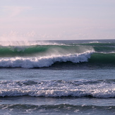 Solid overhead set at Fossil Point, Farewell Spit