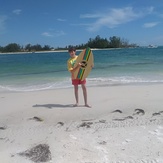 Hayden Pearson with a skim board., Anna Maria Island