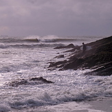 Fun autumn swell at Oxwich Point.