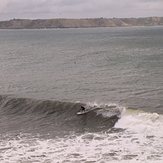 Fun autumn swell at Oxwich Point.