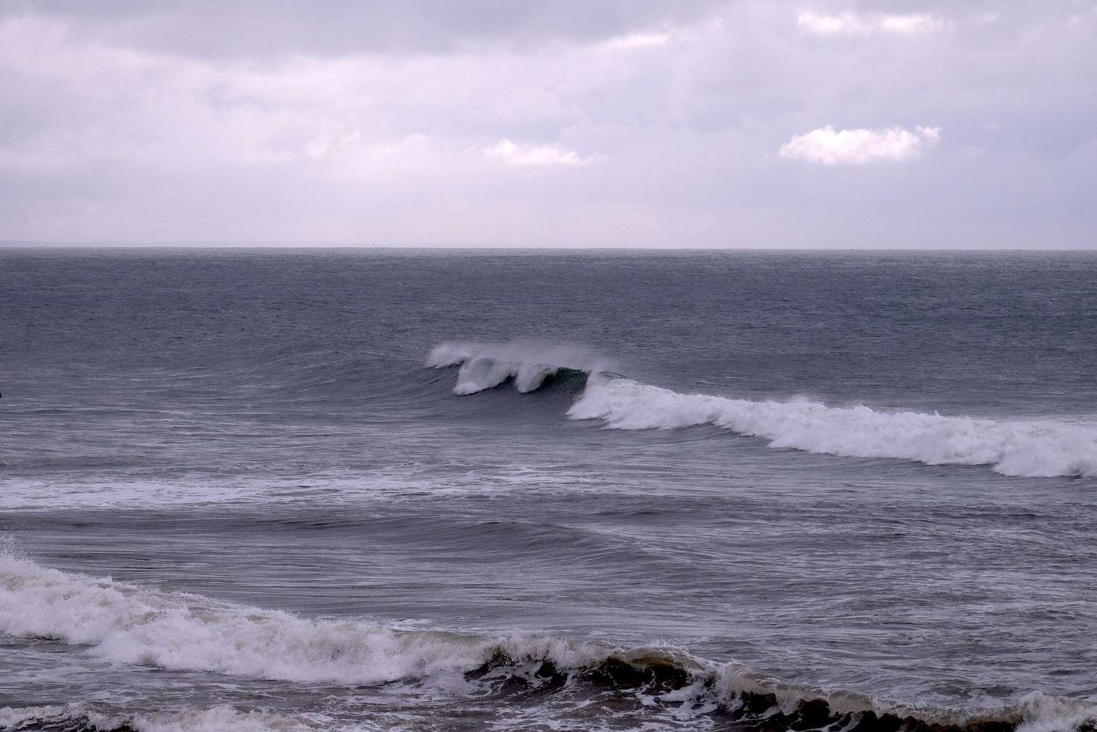 Fun autumn swell at Oxwich Point.