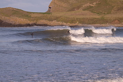 Lovely small autumn swell at Three Peaks, Llangennith photo