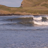 Lovely small autumn swell at Three Peaks, Llangennith