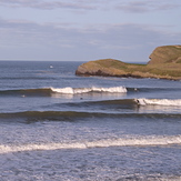 Lovely small autumn swell at Three Peaks, Llangennith