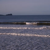 Lovely small autumn swell at Three Peaks, Llangennith