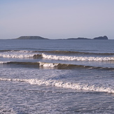 Lovely small autumn swell at Three Peaks, Llangennith