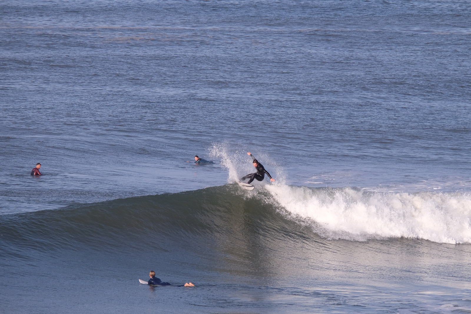 Lovely small autumn swell at Three Peaks, Llangennith