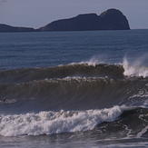 Lovely small autumn swell at Three Peaks, Llangennith