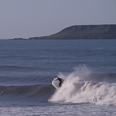 Lovely small autumn swell at Three Peaks, Llangennith