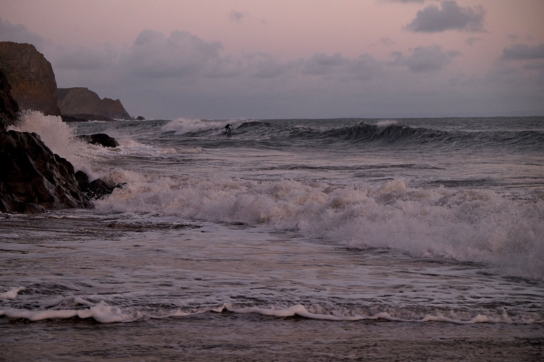 Low neap tide - it's just starting to work, Fall Bay Reef