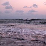 Paddling out on a low neap tide - it's just starting to work., Fall Bay Reef