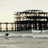 West pier fires sometimes, Brighton