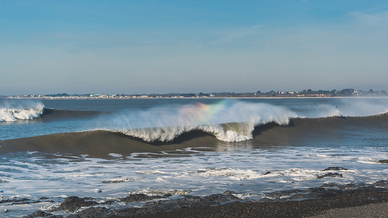 Ogmore River rainbow surf, Ogmore-by-Sea