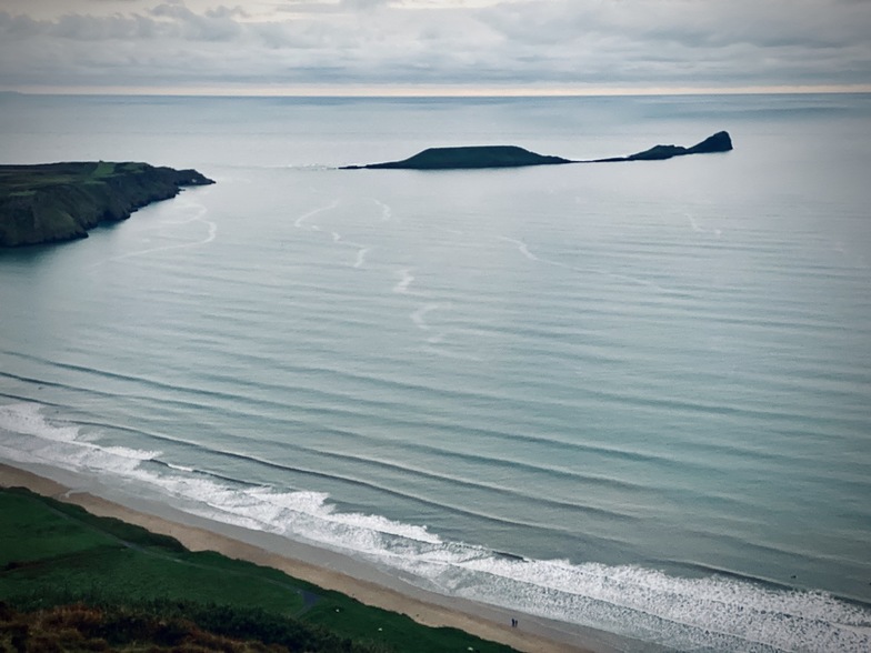 Chilled out evening surf, Rhossili