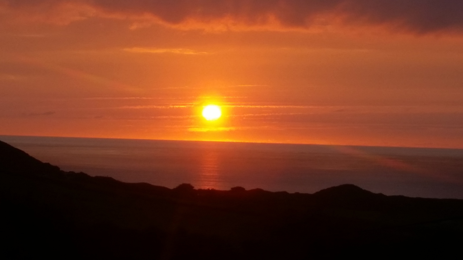 Sun setting, Putsborough