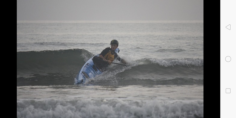 Finn Steiner in th blue Jandal ., Orewa Beach