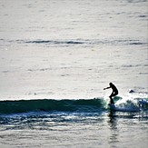 Nose ride on a small day at Campus point.