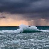 scarborough backwash and storm sky, Scarborough Beach