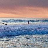 SCARBOROUGH sunset with bushfire smoke from Yanchep, Scarborough Beach