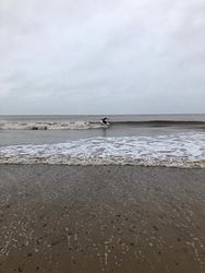 Fred Preston surfing a small winter swell, Cromer photo