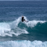 Short-lived early autumn swell at Kumera Patch.