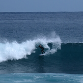 Short-lived early autumn swell at Kumera Patch.