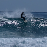 Short-lived early autumn swell at Kumera Patch.