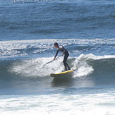 SUP boarder showing how it's done, Pacific City/Cape Kiwanda