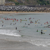 Mar en calma, Playa de Gros