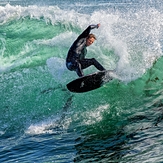 Hard turn at the point, Steamer Lane-The Point