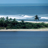 Big swell washing Boca da Barra 