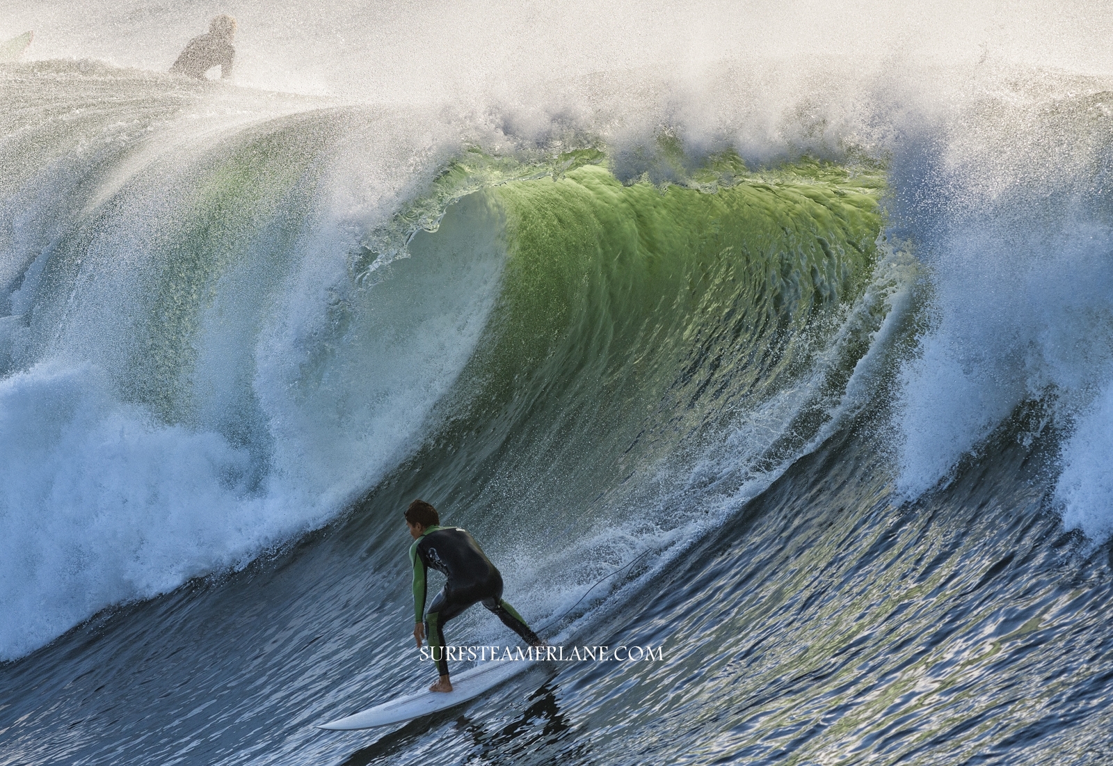 Big wave at the Point, Steamer Lane-The Point