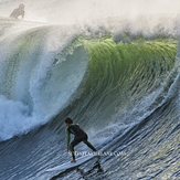 Big wave at the Point, Steamer Lane-The Point