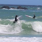 Jason bullfrog doing his trademark float to bail, Big Bay