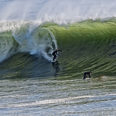 Big barrel surfing, Steamer Lane-Middle Peak