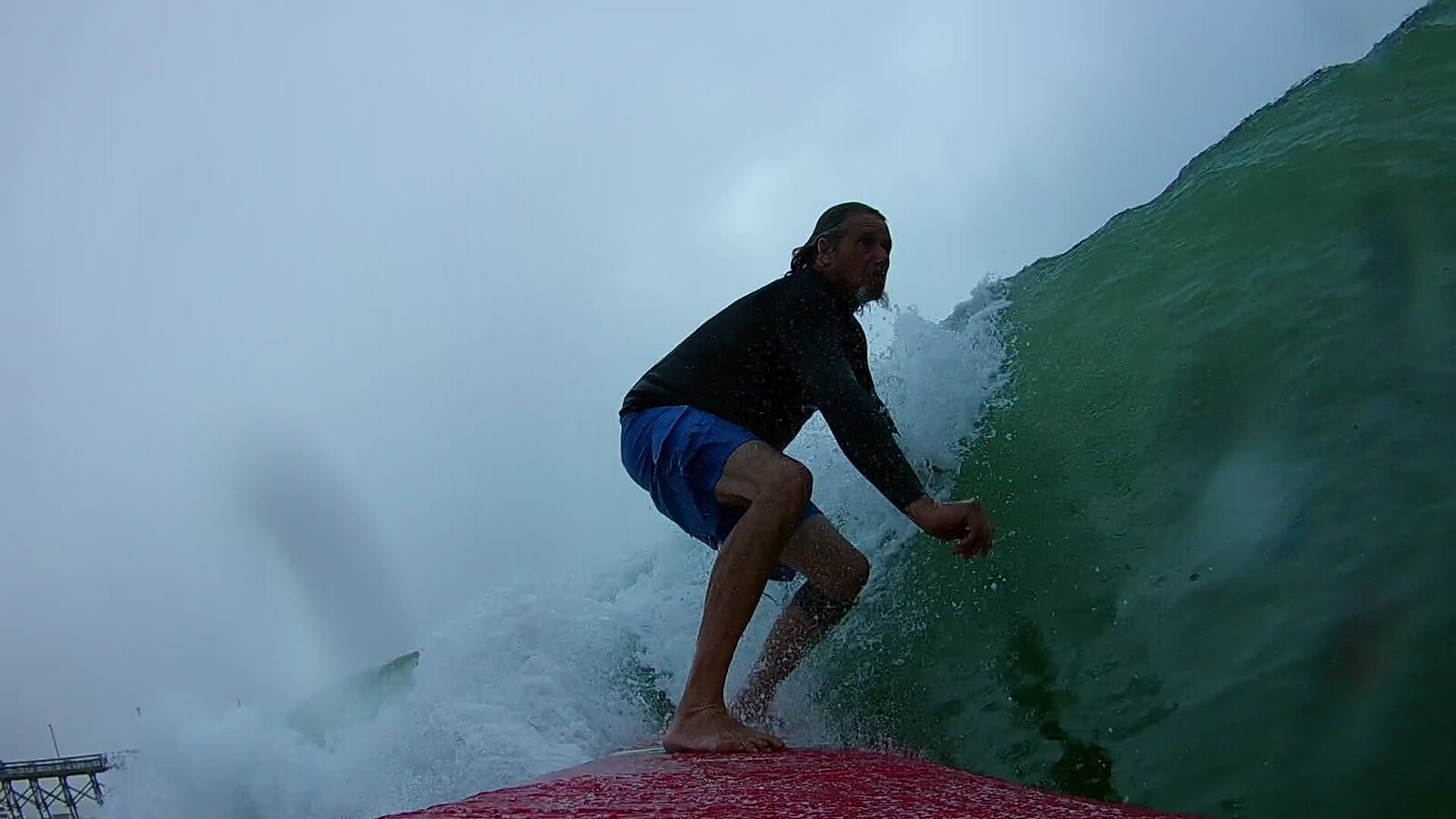 glass wall, Surf City Pier