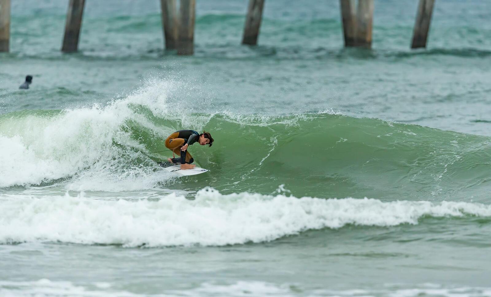 liam ducks for one, Pensacola Beach Pier