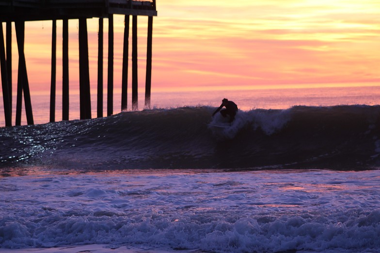 Kyle taking off, The Inlet and Pier