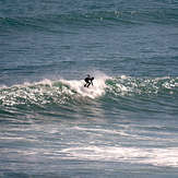 Easterly chop affecting groundswell, Anatori River