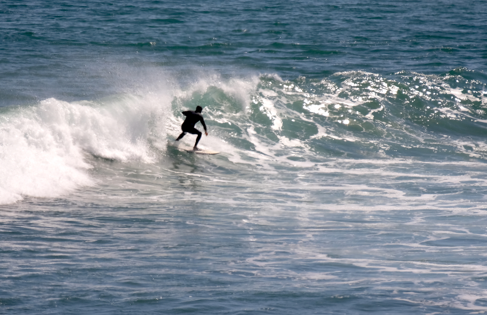 Easterly local chop affected swell near Anatori, Anatori River