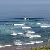 Surfers going right&left in "Triangular" point (right part of Salvaje beach), Barinatxe - La Salvaje