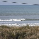 Nice clean lefts this day, waist high, Foxton Beach