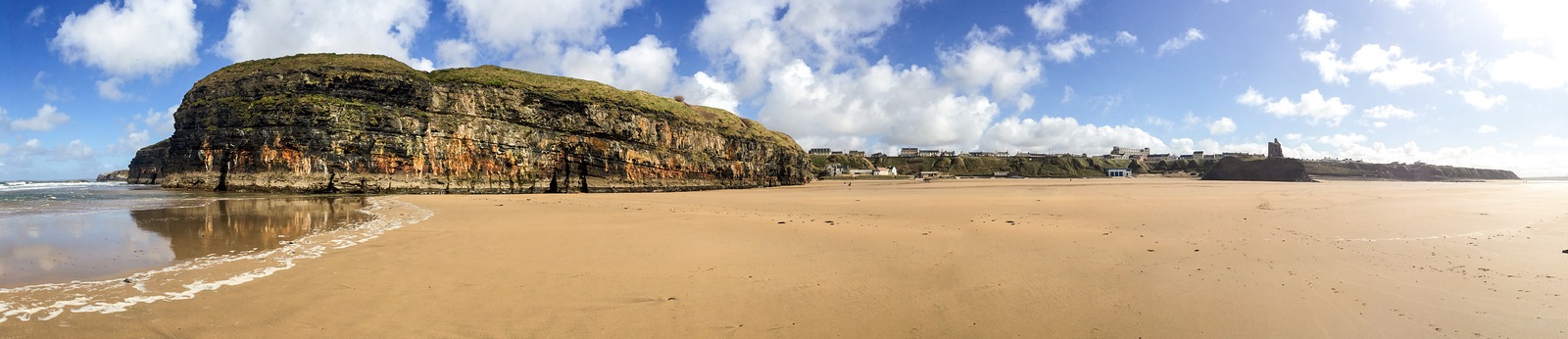 Panoramic view of the Ballybunion cliffs
