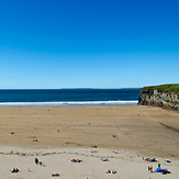 Beachgoers on a summer day, Ballybunion