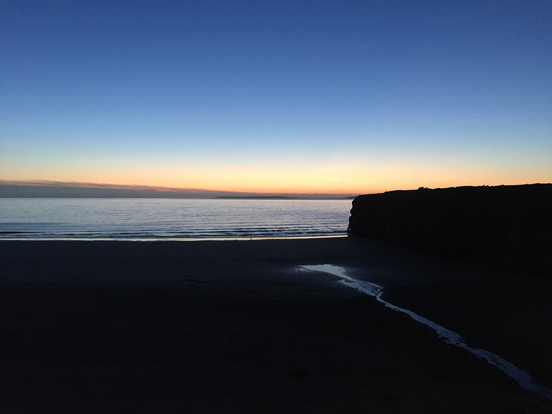 Magnificent silhouetted Ballybunion cliff