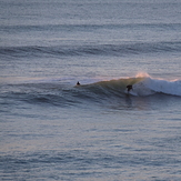 The second day of a small long period swell. A reef near Anatori., Anatori River